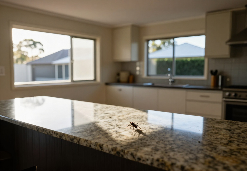 Storage area free of spiders after treatment